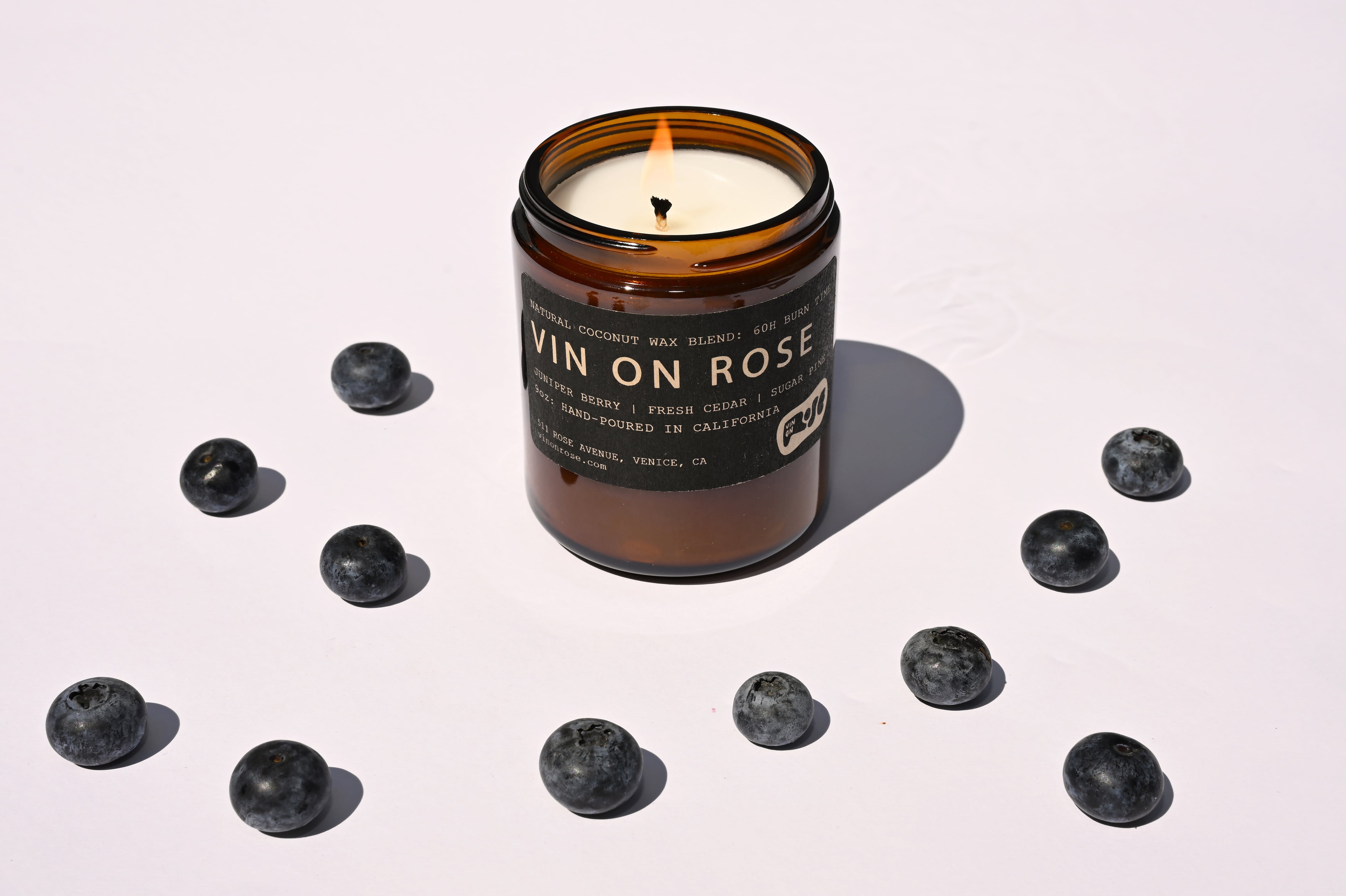 Vin on Rose signature candle (small)