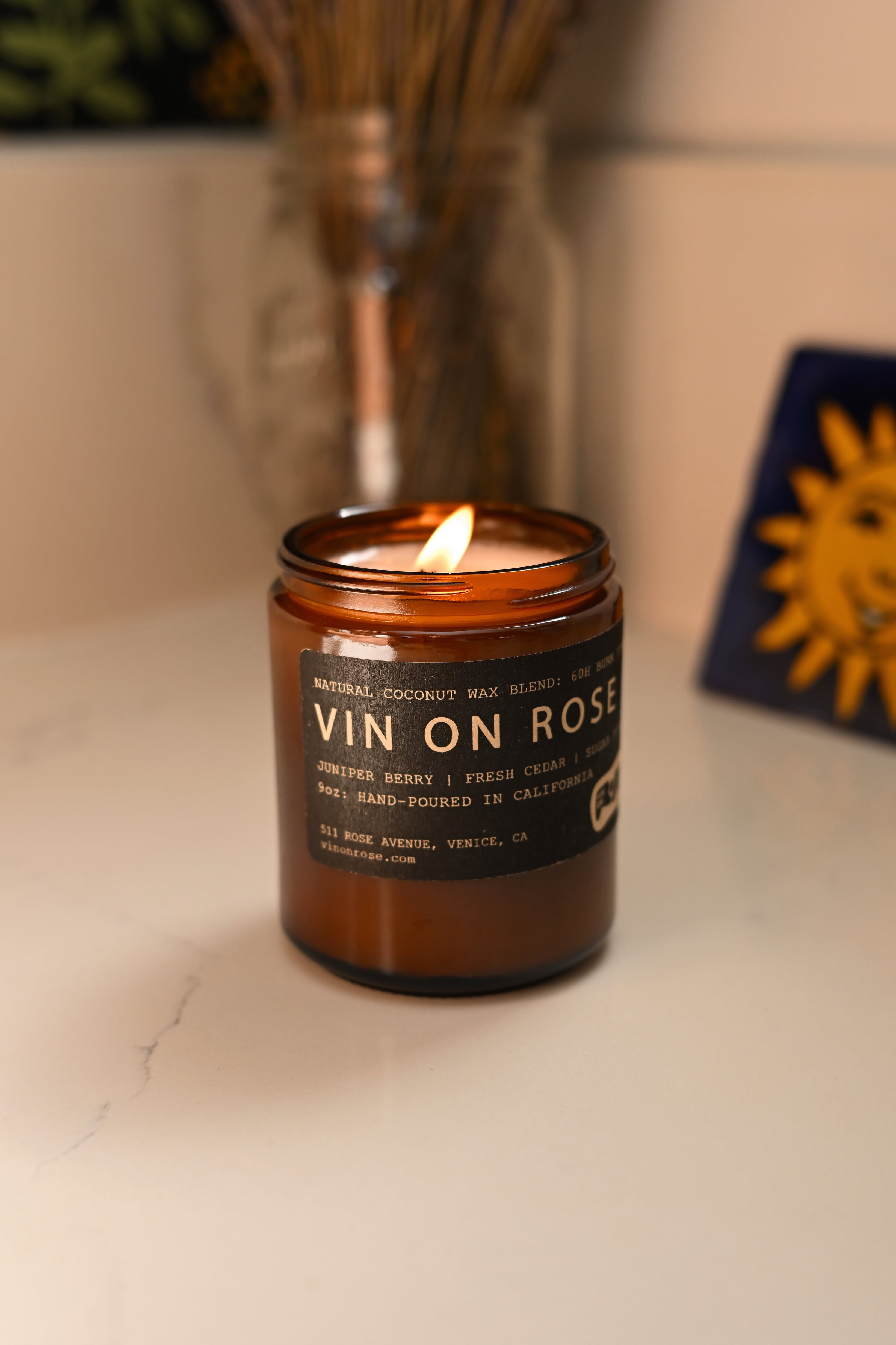 Vin on Rose signature candle (small)